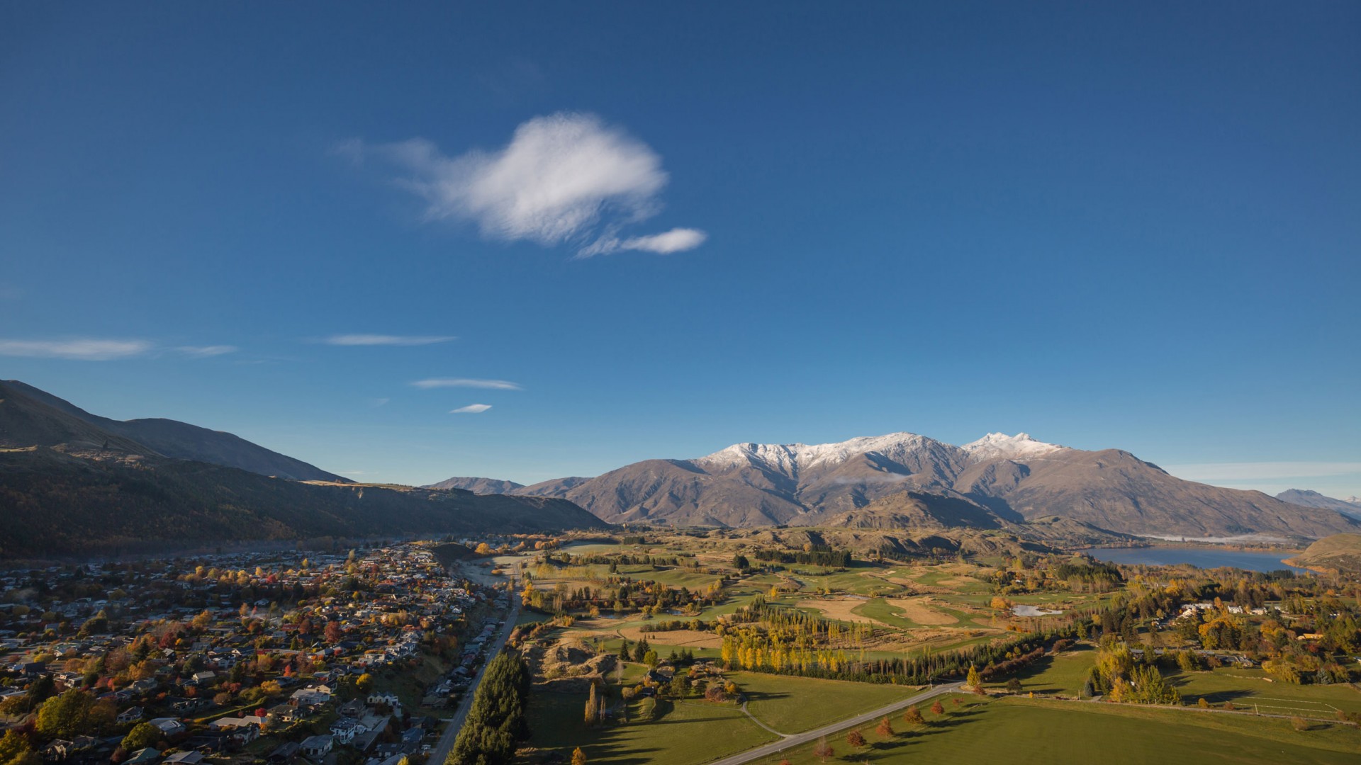 Arrowtown from Feehly Hill in Autumn