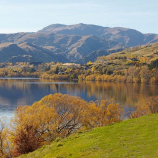 Enjoying the view at Lake Hayes